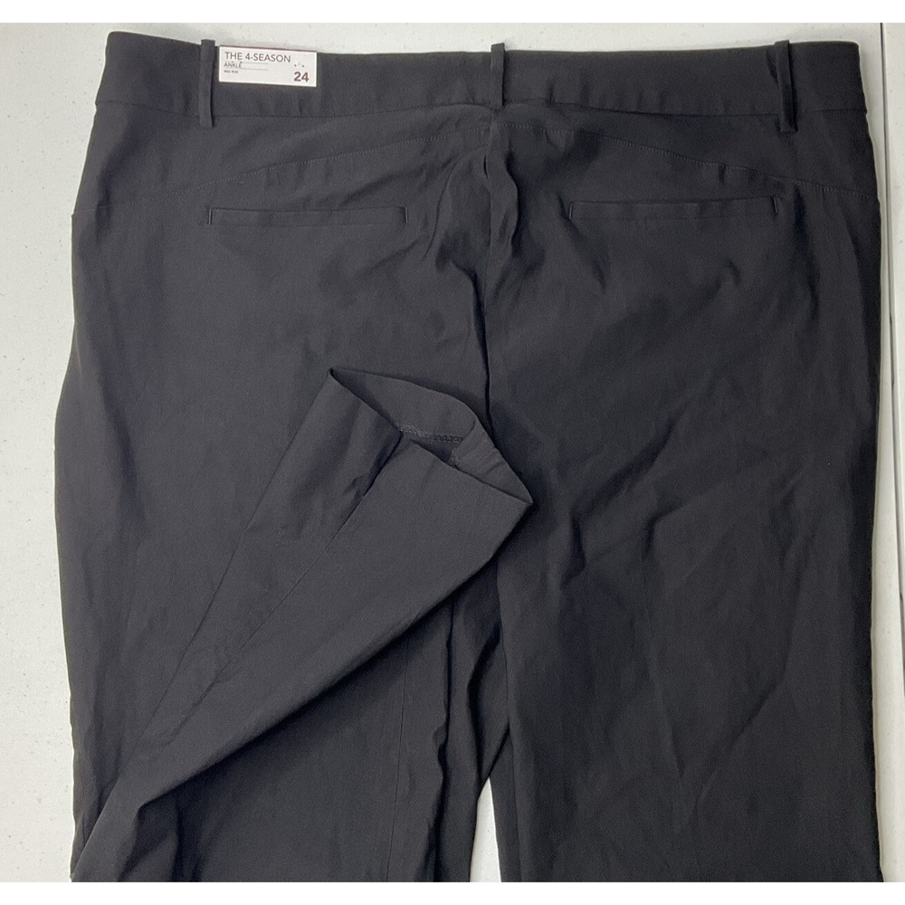 Lane Bryant 4 Season Pants Womens Sz 24 Plus Black Stretch Twill Ankle Trousers - Picture 5 of 6